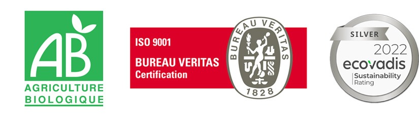 Logos certifications Herbarom Laboratoire